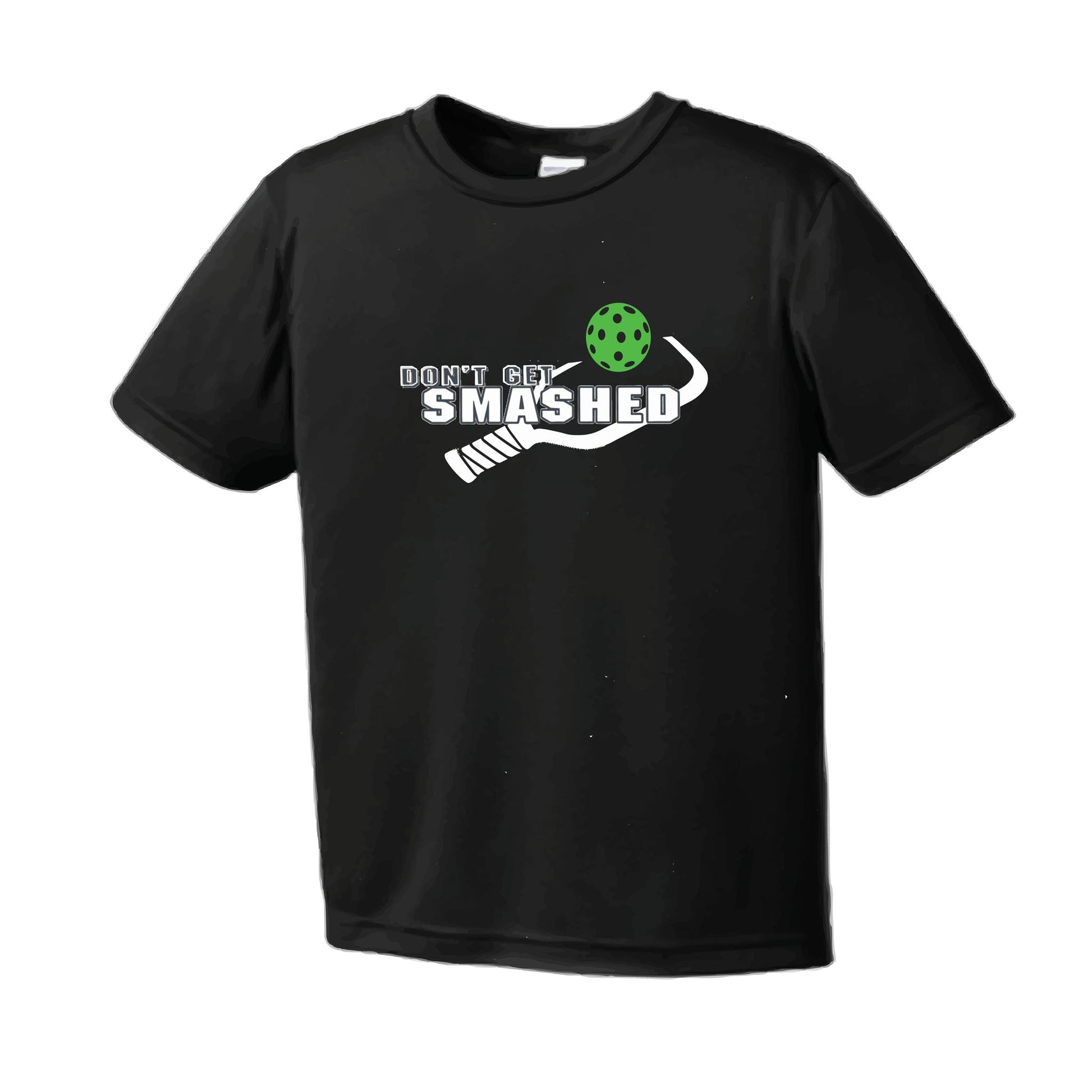 Don't Get Smashed With Pickleballs (Red Green Rainbow) Customizable | Men's Short Sleeve Pickleball Performance T-Shirt | 100% Polyester