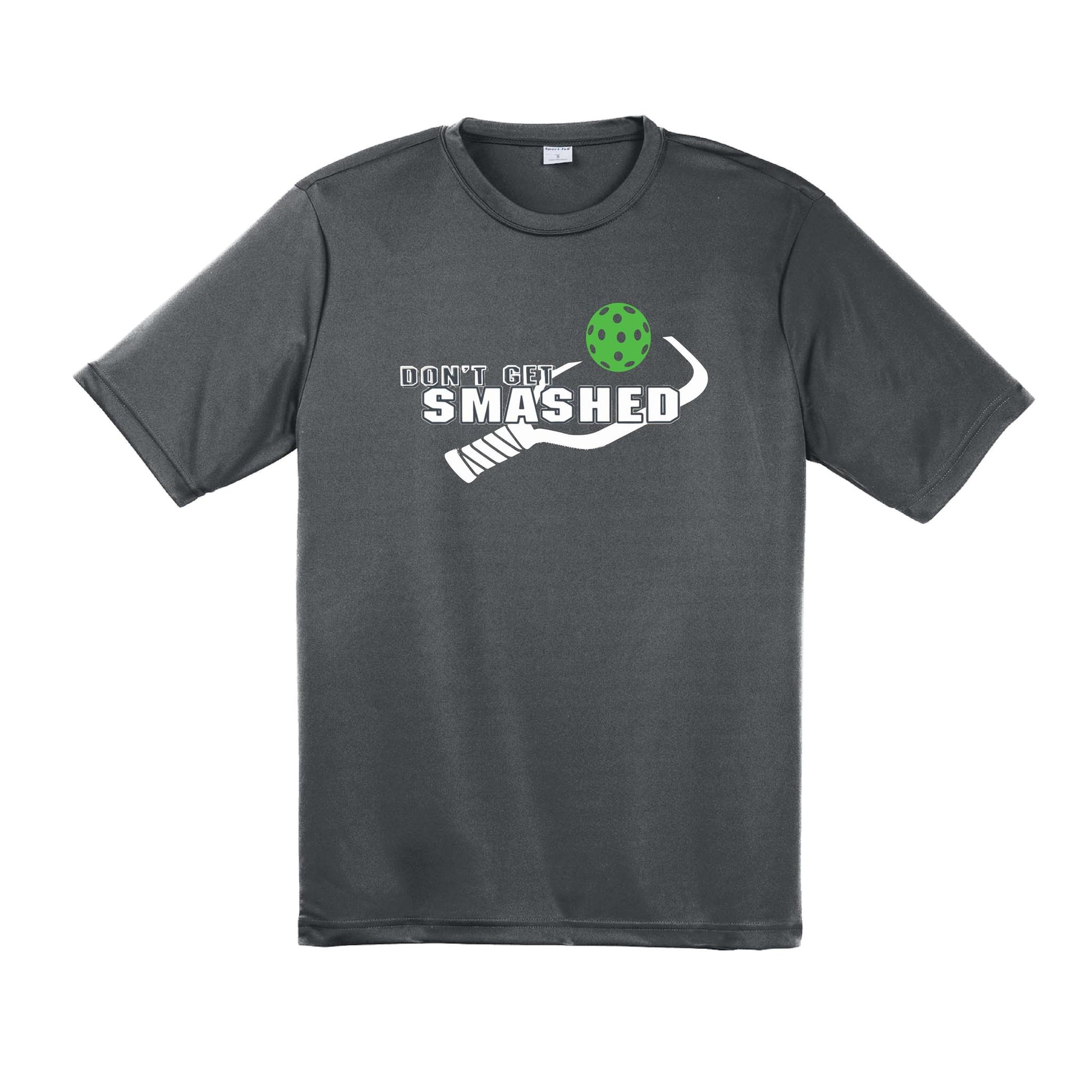 Don't Get Smashed With Pickleballs (Red Green Rainbow) Customizable | Men's Short Sleeve Pickleball Performance T-Shirt | 100% Polyester