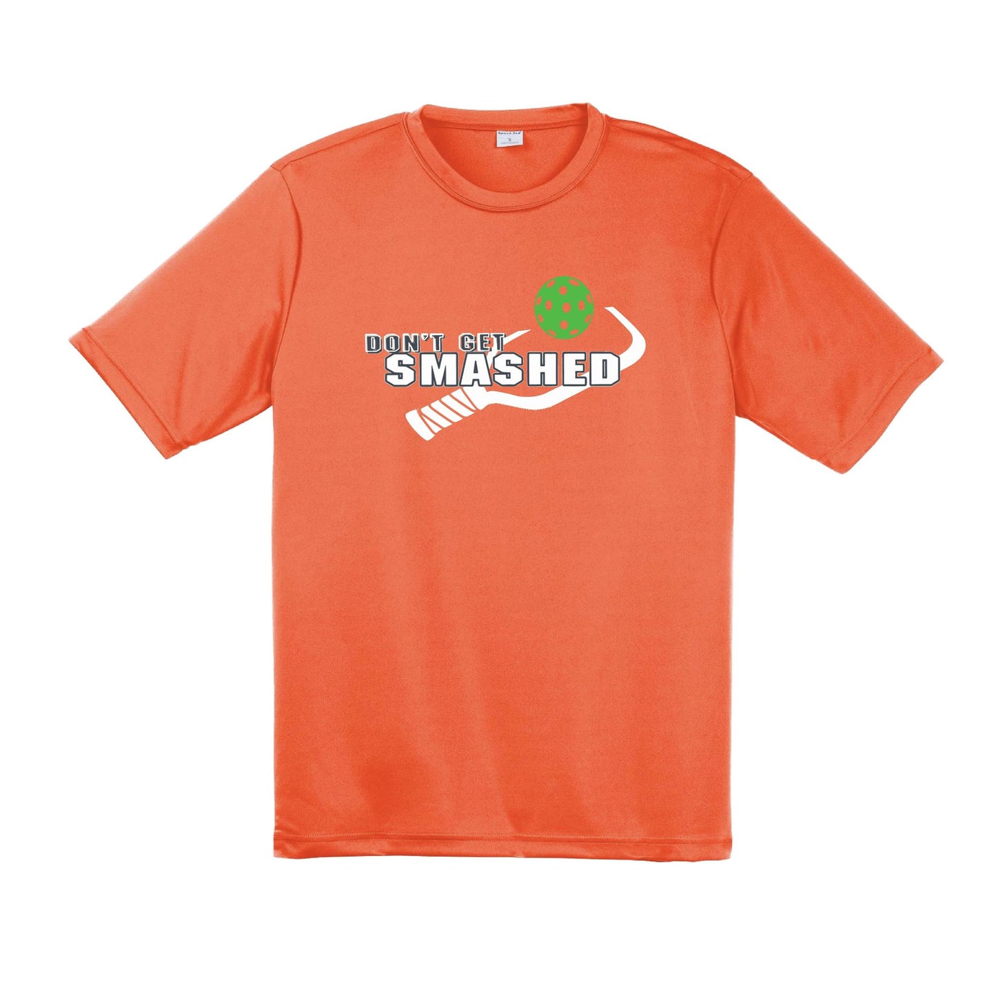 Don't Get Smashed With Pickleballs (Red Green Rainbow) Customizable | Men's Short Sleeve Pickleball Performance T-Shirt | 100% Polyester