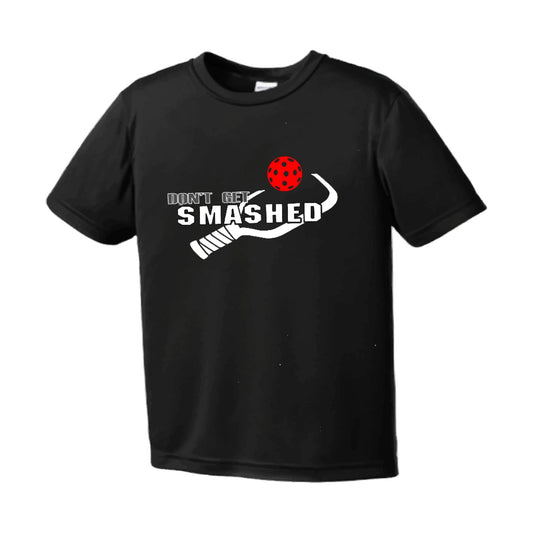 Don't Get Smashed With Pickleballs (Red Green Rainbow) Customizable | Men's Short Sleeve Pickleball Performance T-Shirt | 100% Polyester