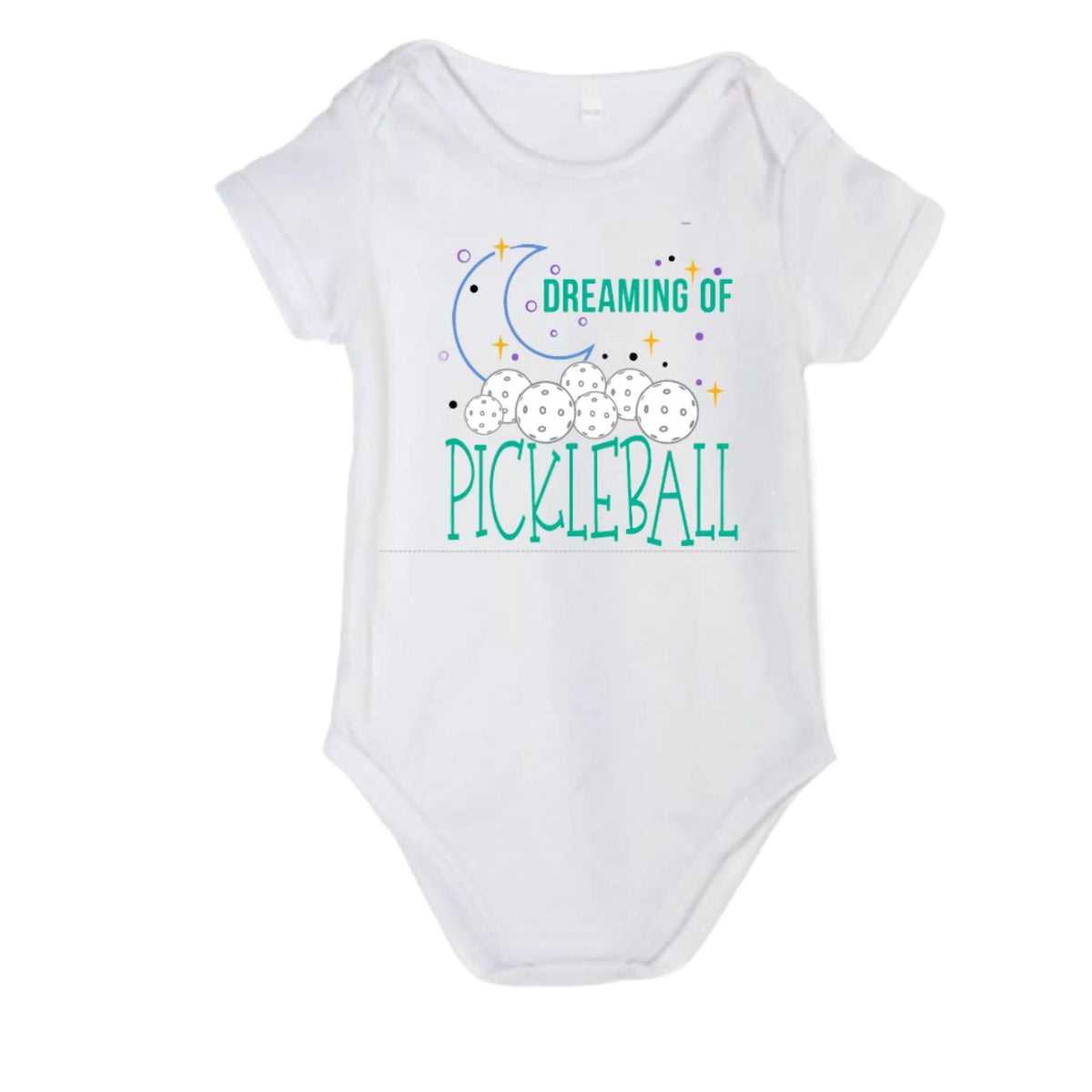 Dreaming Of Pickleball | Clearance Infant Short Sleeve One Piecce Bodysuit | 100% Cotton
