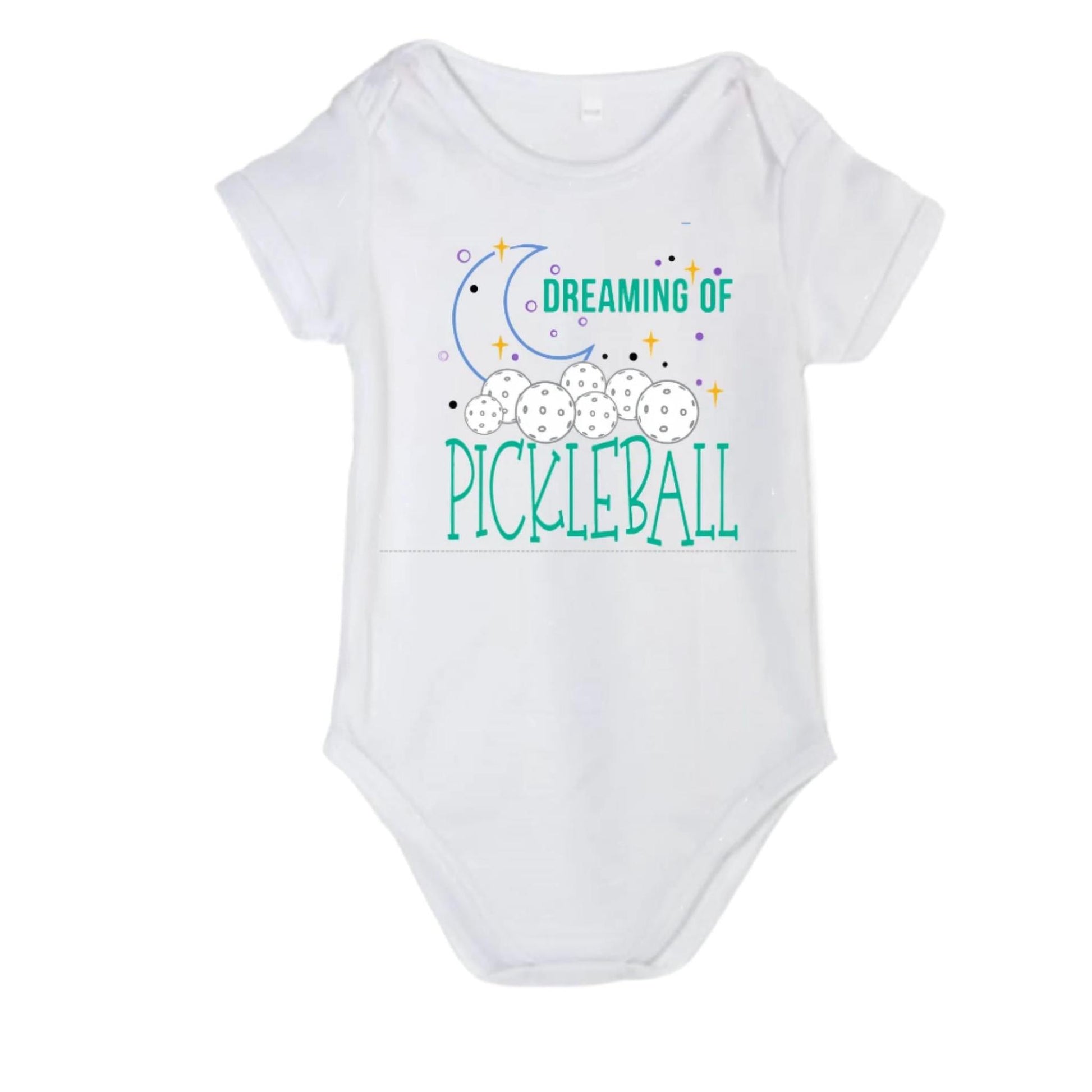 Dreaming Of Pickleball | Infant Short Sleeve One-Piece Bodysuit | 100% Cotton