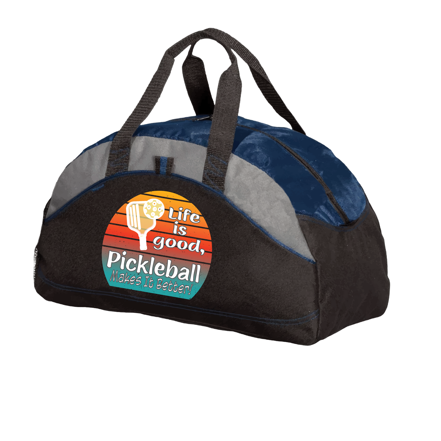 Life is Good Pickleball Makes it Better | Pickleball Sports Duffel | Medium Size Court Bag