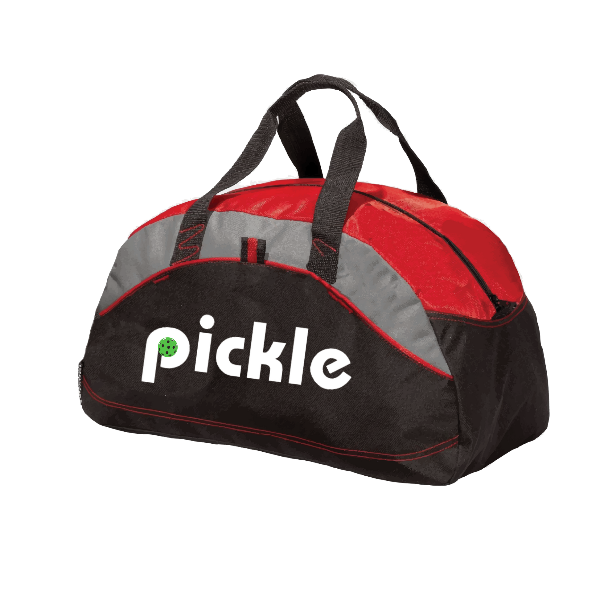 Carry your gear in comfort and style. This fun pickleball duffel bag is the perfect accessory for all pickleball players needing to keep their gear in one place. This medium sized duffel tote is ideal for all your pickleball activities. The large center compartment allows for plenty of space and the mesh end pocket is perfect for holding a water bottle. Duffel bag comes with an adjustable shoulder strap and the polyester material is durable and easily cleaned.