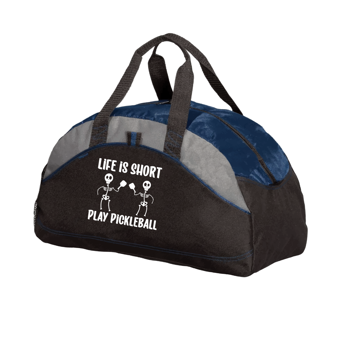 Life Is Short Skeletons | Pickleball Sports Duffel | Medium Size Court Bag