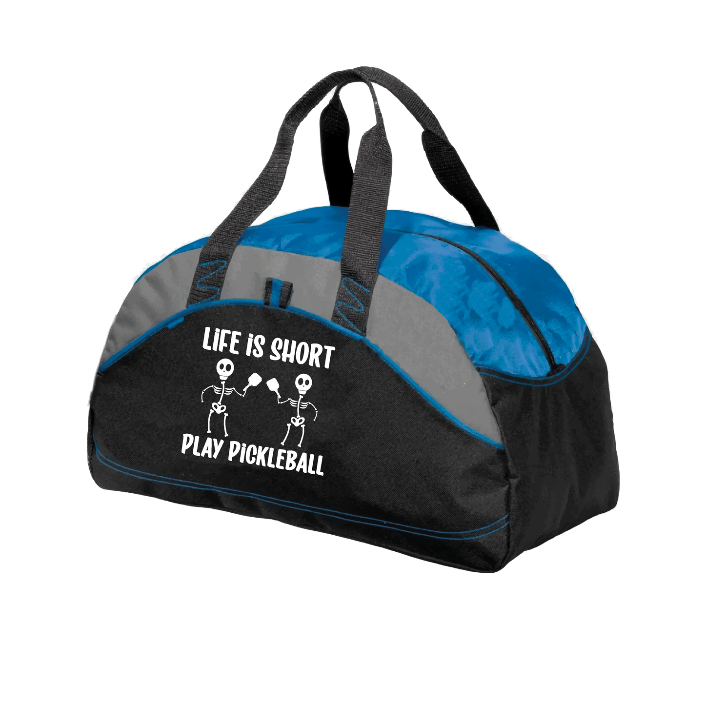 Life Is Short Skeletons | Pickleball Sports Duffel | Medium Size Court Bag