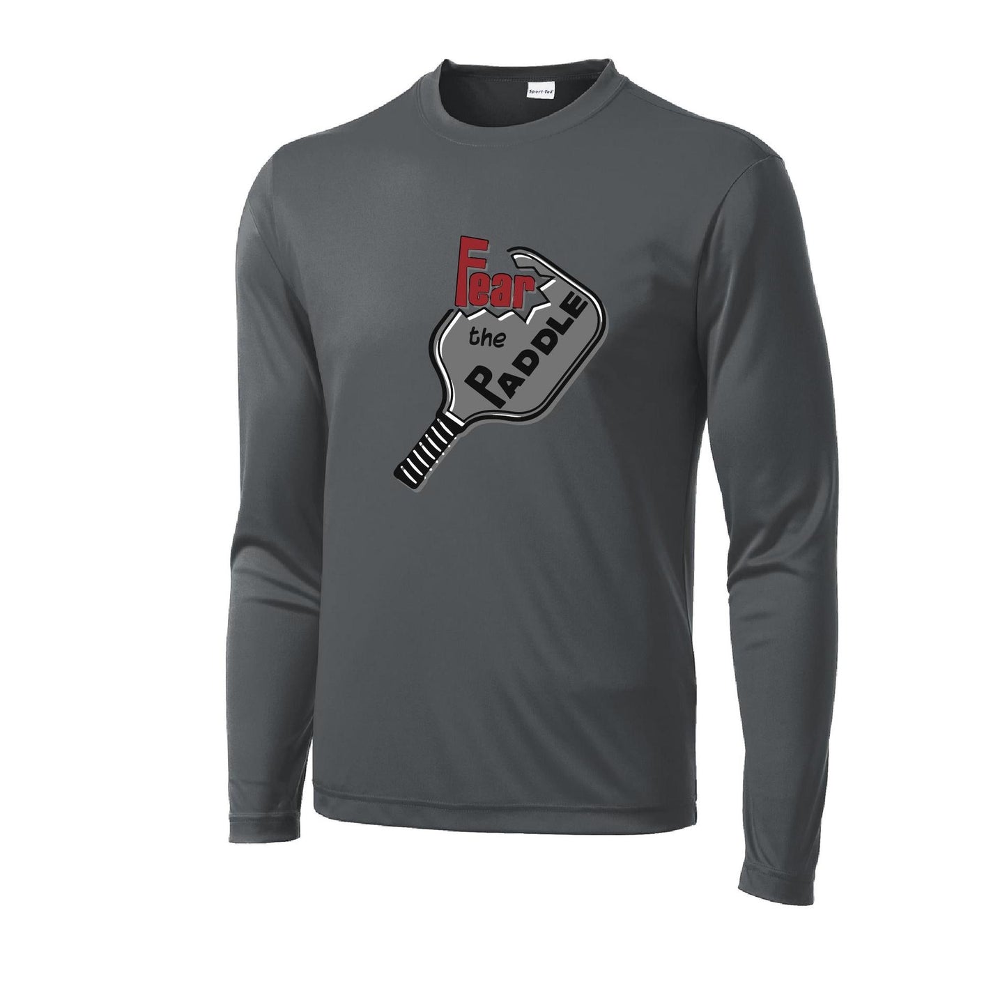 Fear The Paddle | Men's Long Sleeve Pickleball Performance T-Shirt | 100% Polyester
