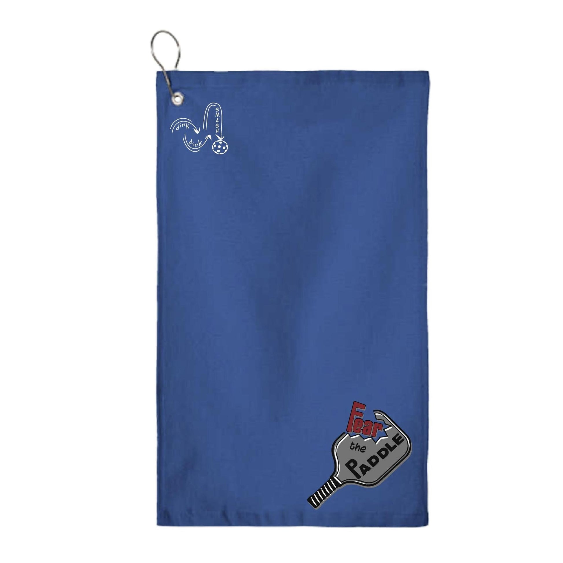 Fear The Paddle | Pickleball Court Towels | Grommeted 100% Cotton Terry Velour