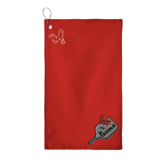 Fear The Paddle | Pickleball Court Towels | Grommeted 100% Cotton Terry Velour