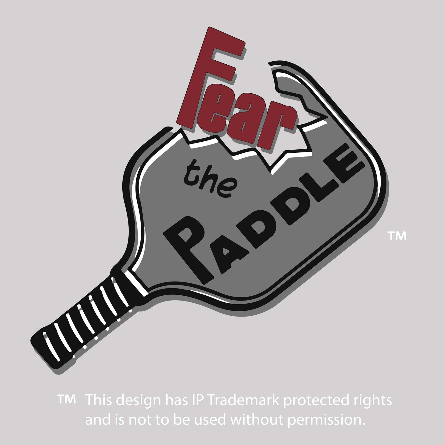 Fear The Paddle | Pickleball Dimensional Cosmetic Pouch Bag | Small Size Court Dimensional Bag
