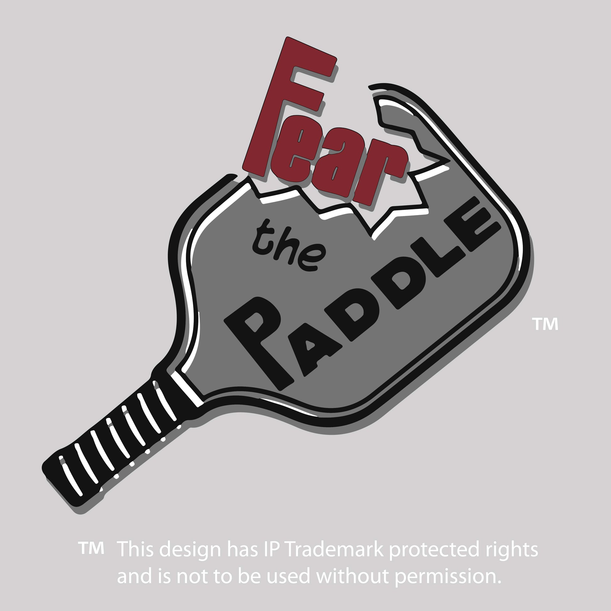 Fear The Paddle | Pickleball Dimensional Cosmetic Pouch Bag | Small Size Court Dimensional Bag