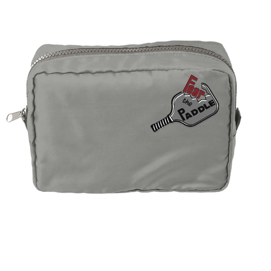 Fear The Paddle | Pickleball Dimensional Cosmetic Pouch Bag | Small Size Court Dimensional Bag