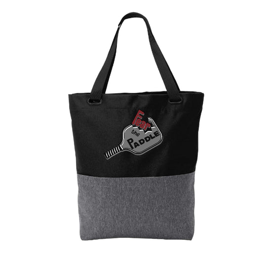 Fear The Paddle | Pickleball Sports Convertible Tote Bag | Medium Size Court Tote Bag