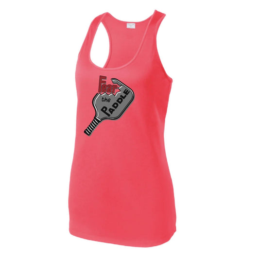 Fear The Paddle | Women's Racerback Pickleball Tank | 100% Polyester