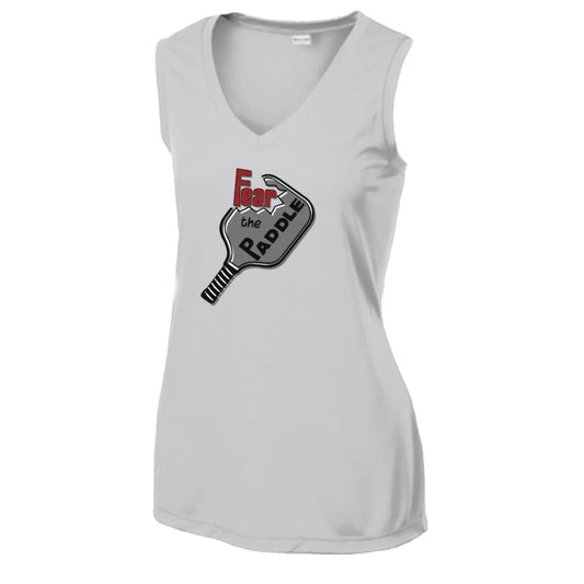 Fear The Paddle | Women’s Sleeveless Athletic Performance T-Shirt | 100% Polyester