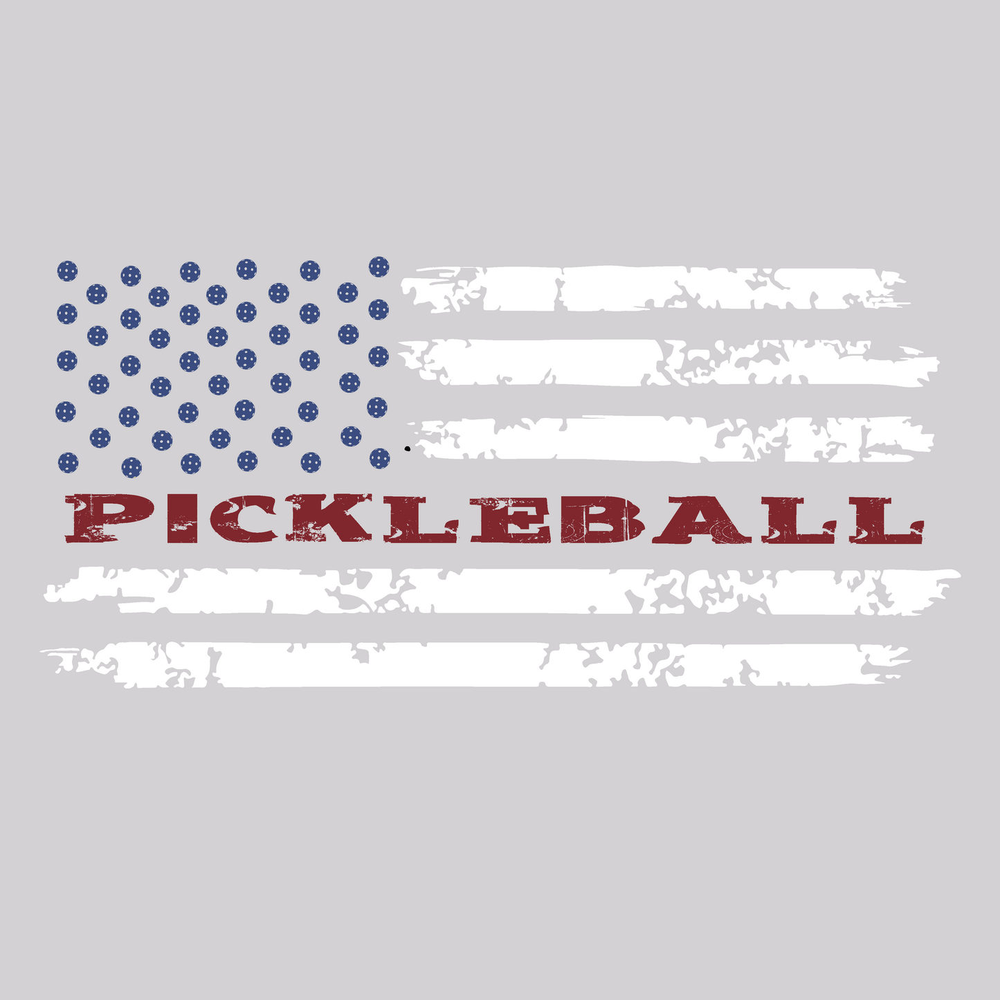 Pickleball Flag (Horizontal) | Clearance Men's Long Sleeve Athletic Shirt | 100% Polyester