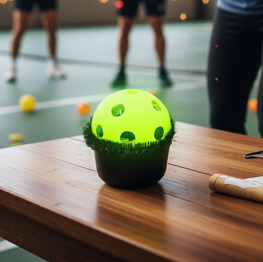 Flashing Disco Pickleball Globe | Pickleball Retro Celebration Strobe Light Table Decoration | Fun Pickleball Gifts