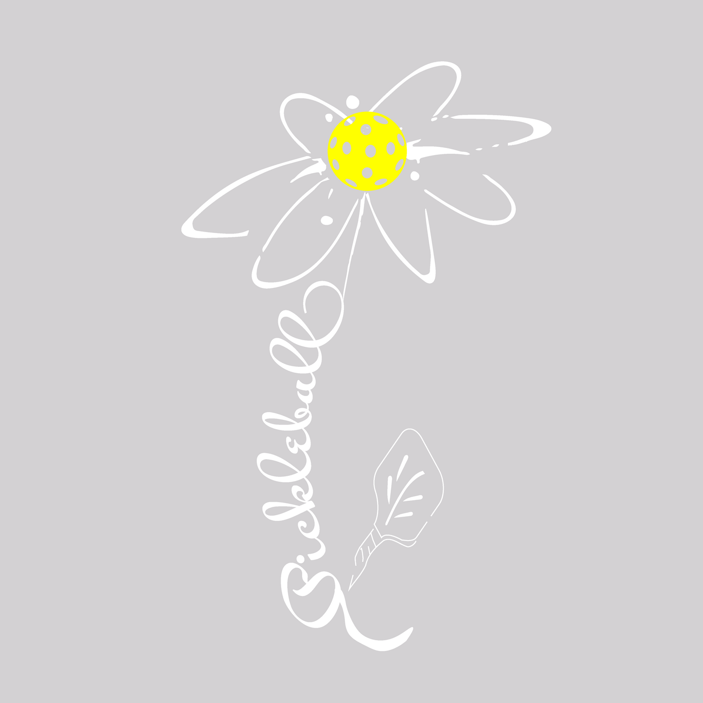 Pickleball Flower | Car and Water Bottle Decal