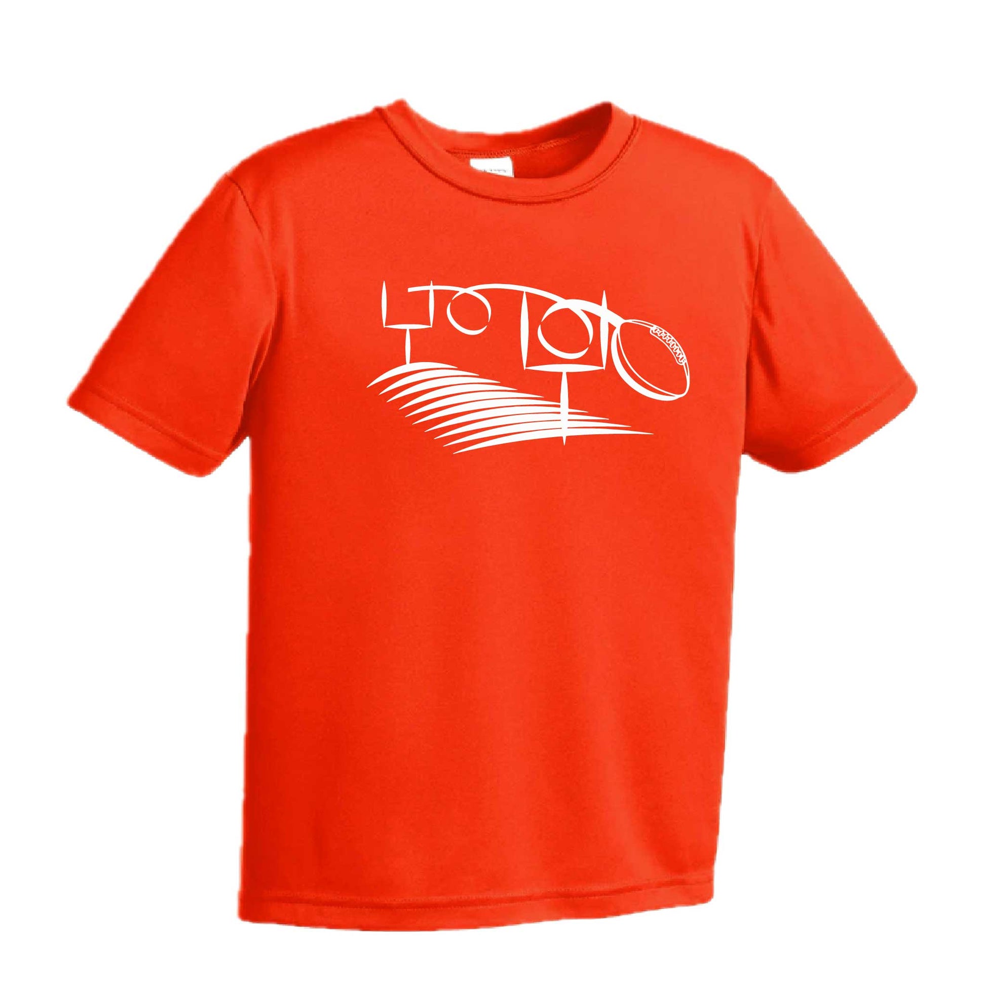 Football Field Goal | Youth Short Sleeve Football T-Shirts | 100% Polyester