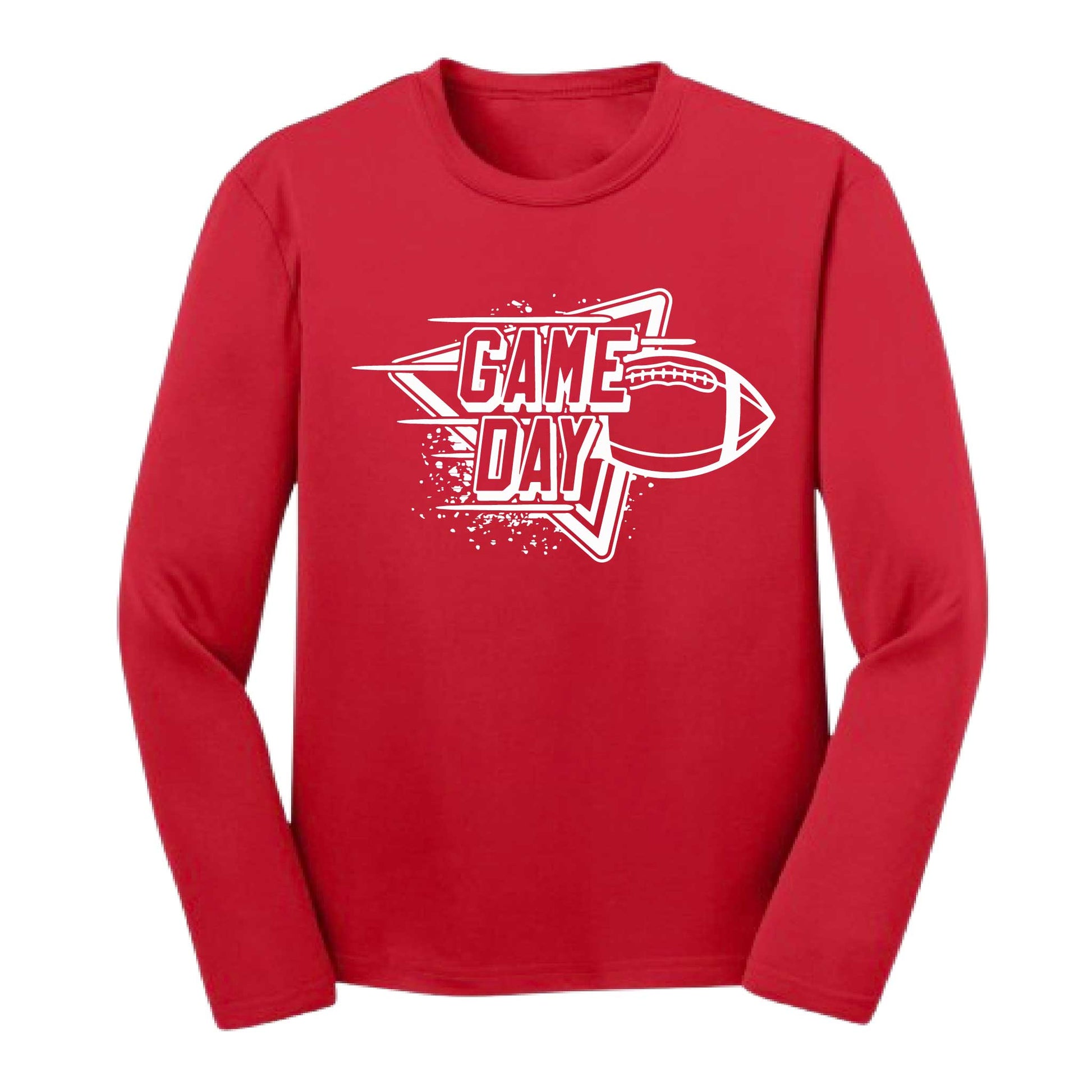 Football Game Day | Youth Long Sleeve Football T-Shirts | 100% Polyester