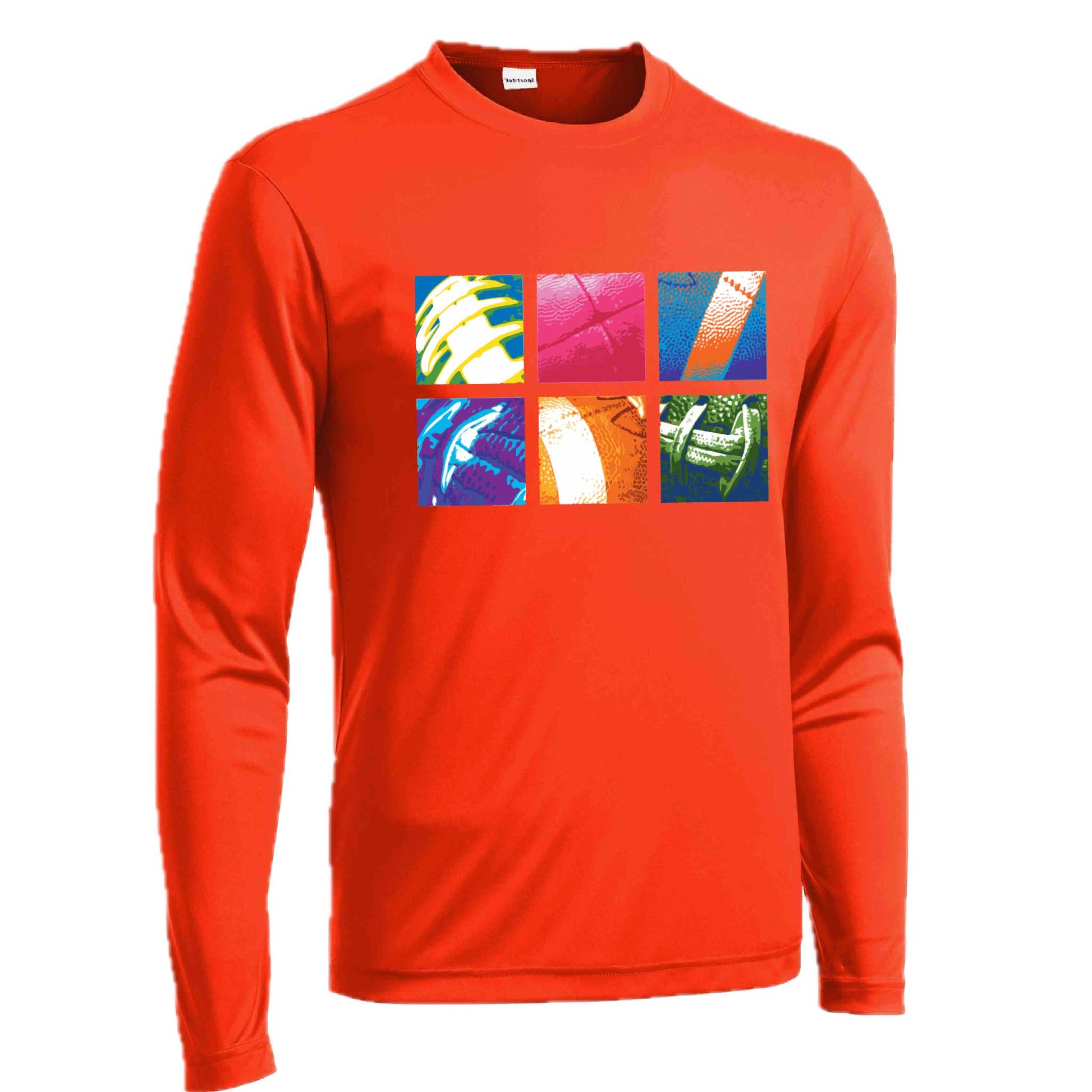 Football Squares | Men's Long Sleeve Football Shirt | 100% Polyester