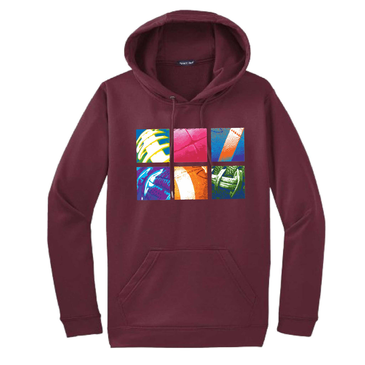 Football Squares | Unisex Hoodie Football Sweatshirt | 50% Cotton/50% Polyester