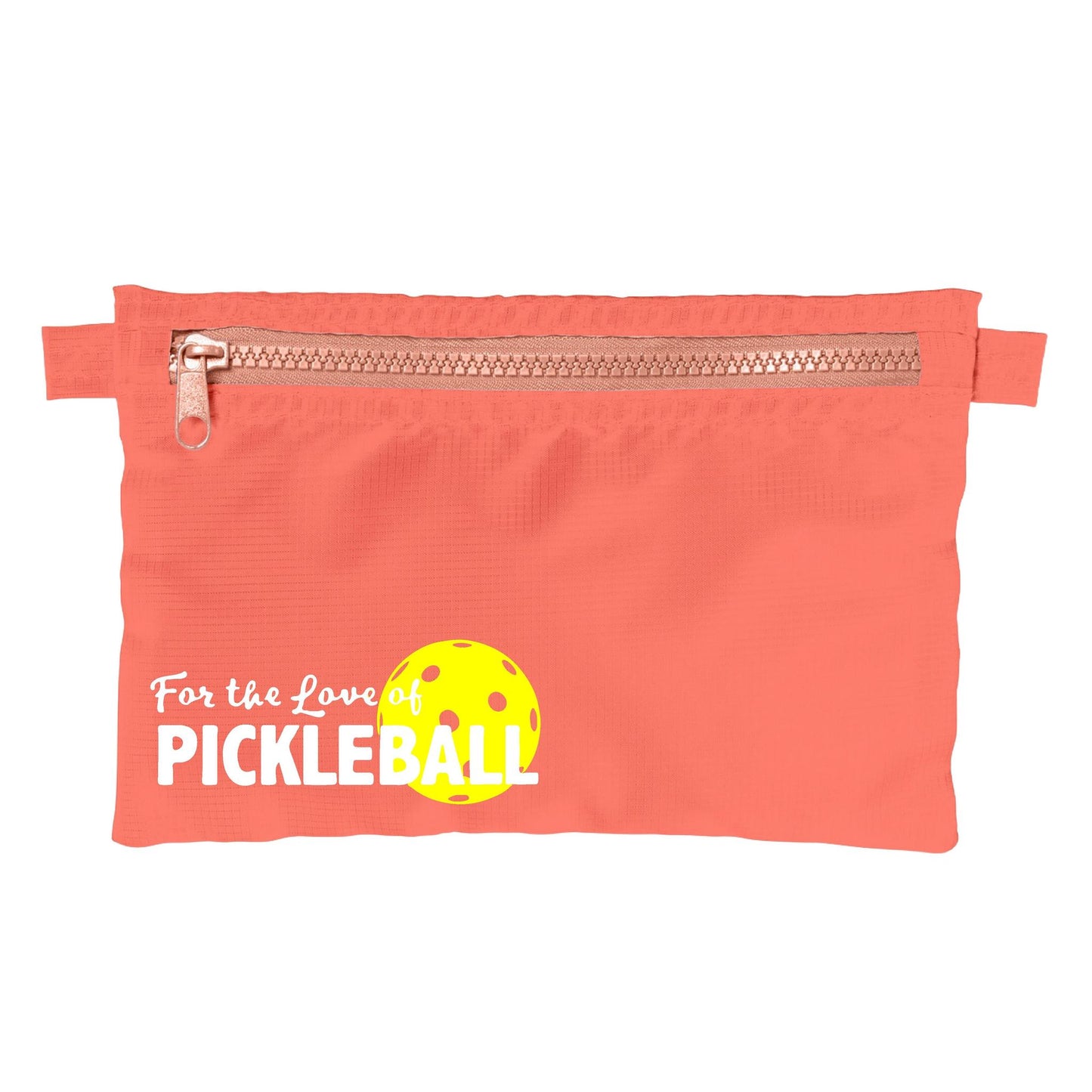 For The Love Of Pickleball | Pickleball Cosmetic Stash Pouch Bag | Small Size Court Stash Bag