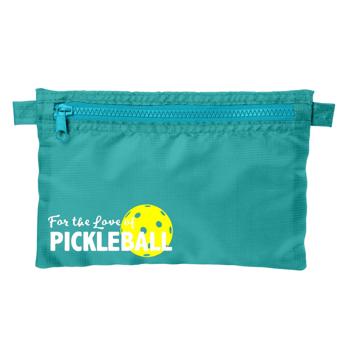 For The Love Of Pickleball | Pickleball Cosmetic Stash Pouch Bag | Small Size Court Stash Bag