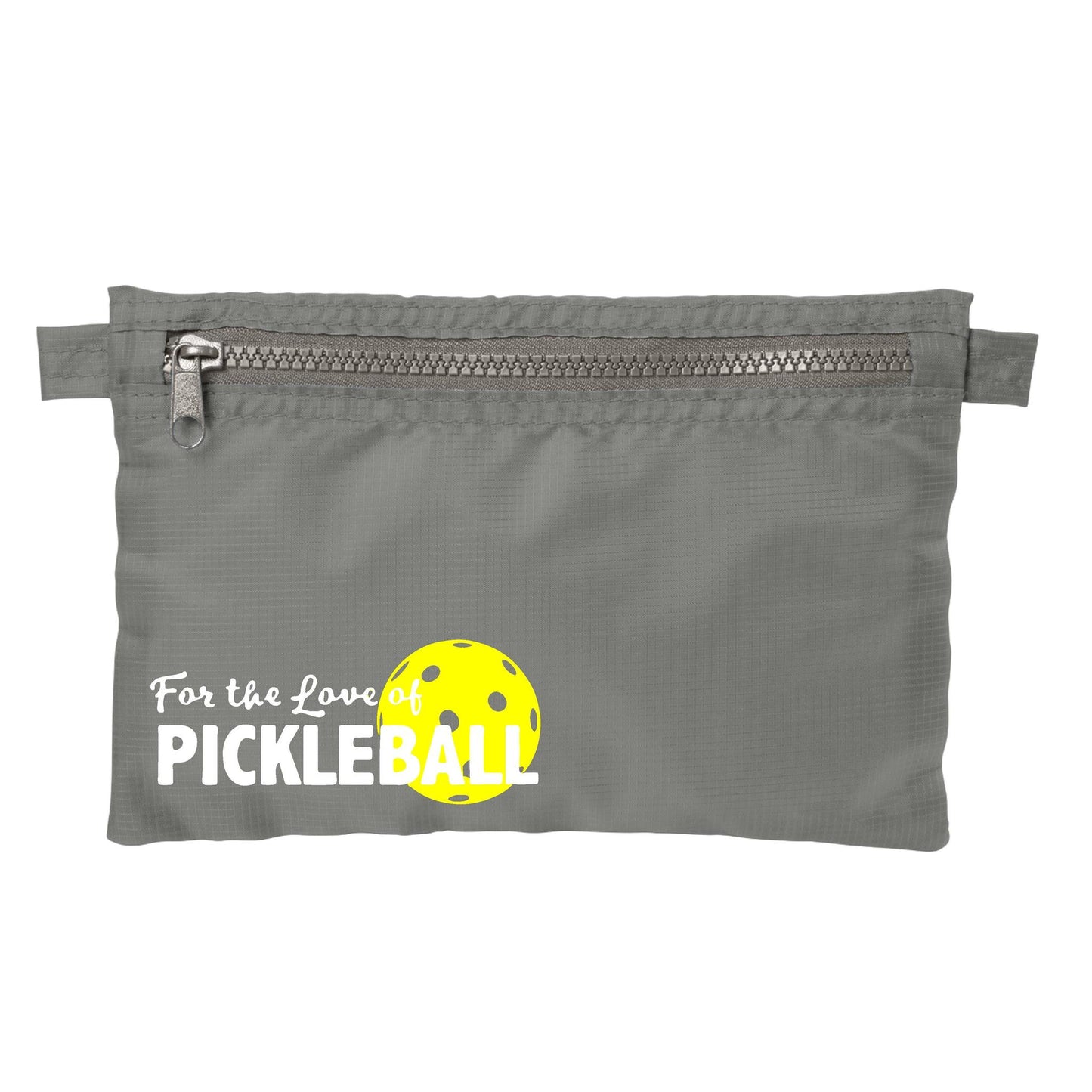 For The Love Of Pickleball | Pickleball Cosmetic Stash Pouch Bag | Small Size Court Stash Bag