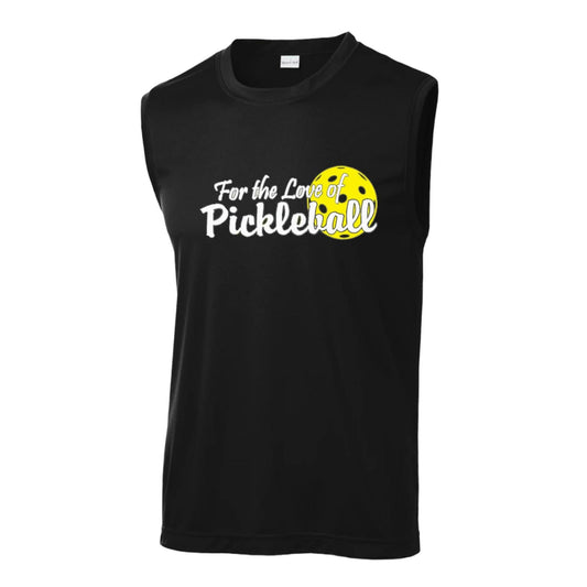 For the Love of Pickleball | Men's Sleeveless Athletic Performance T-Shirt | 100% Polyester
