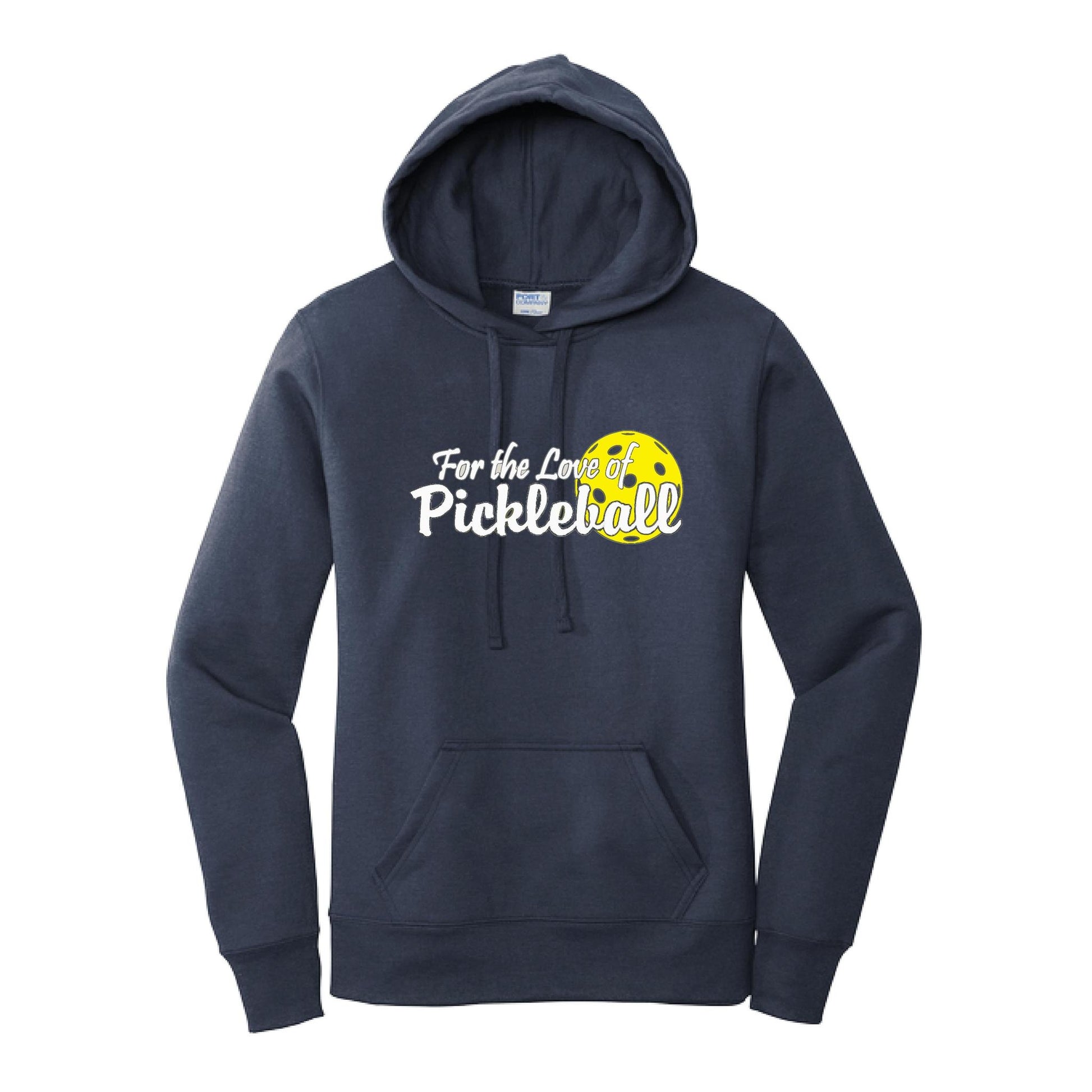 For the Love of Pickleball | Women’s Fitted Hoodie Pickleball Sweatshirt | 50% Cotton 50% Poly Fleece