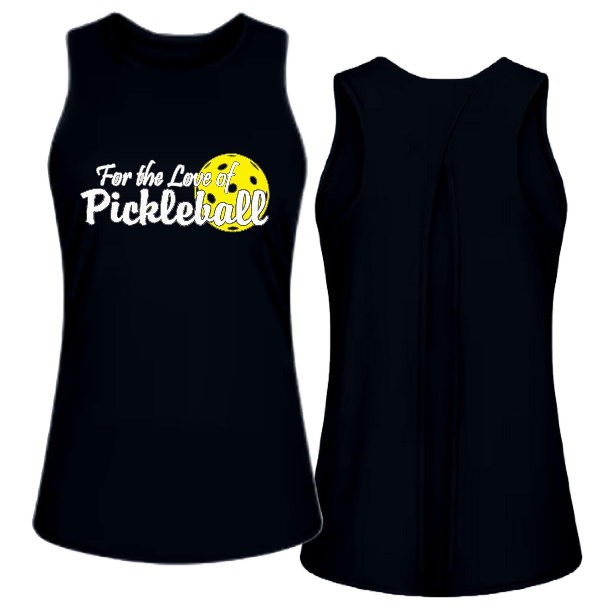 For the Love of Pickleball | Women's Split Back or Tied Back Pickleball Tank | 80/20 Nylon Spandex Mix