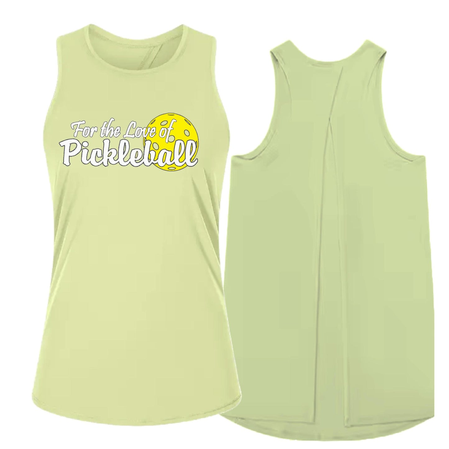 For the Love of Pickleball | Women's Split Back or Tied Back Pickleball Tank | 80/20 Nylon Spandex Mix