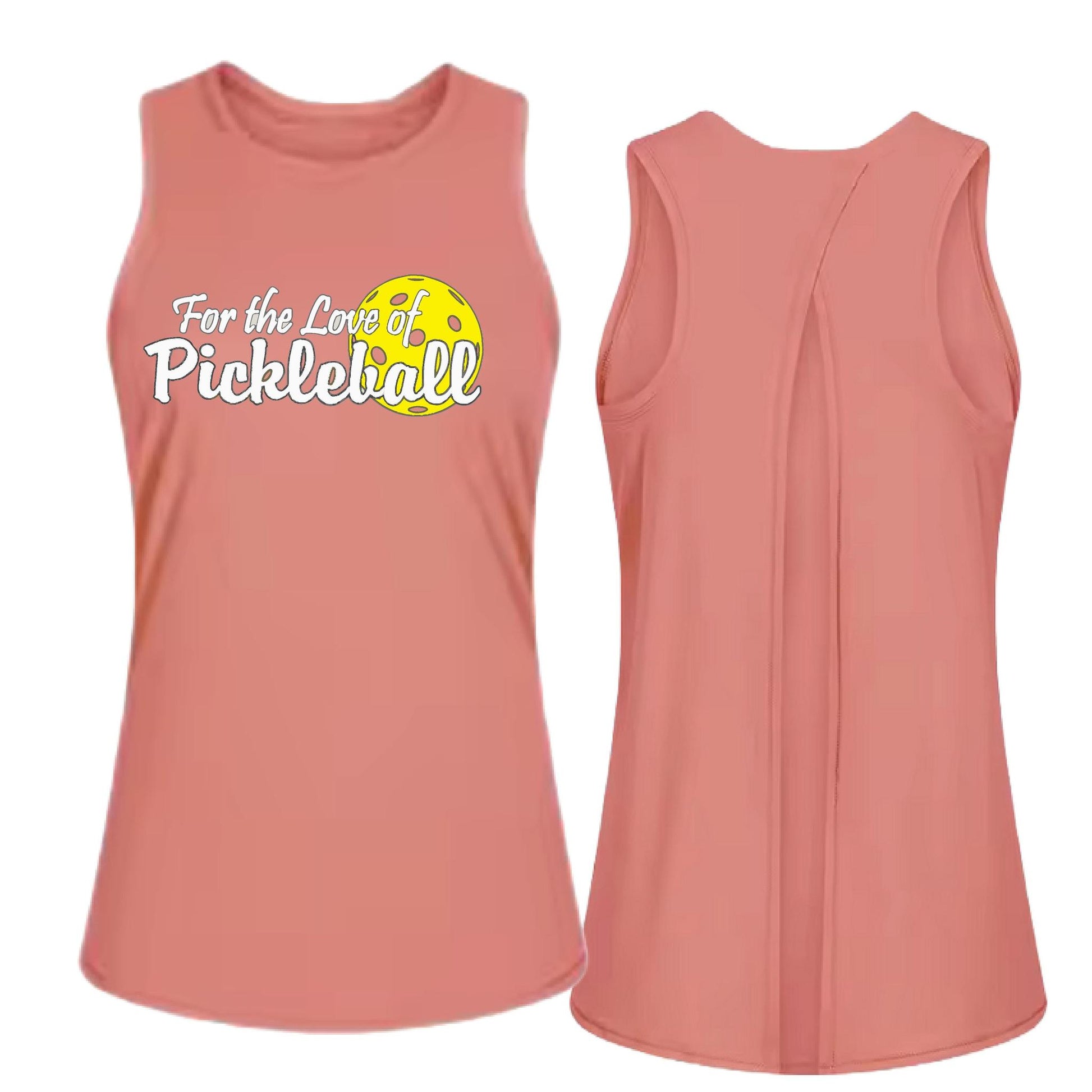 For the Love of Pickleball | Women's Split Back or Tied Back Pickleball Tank | 80/20 Nylon Spandex Mix