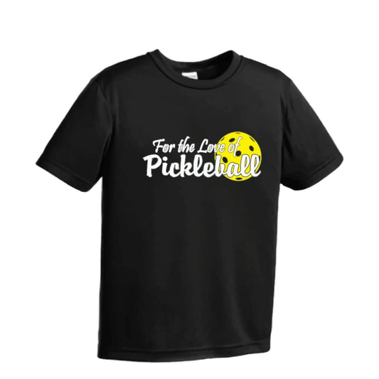 For the Love of Pickleball | Youth Short Sleeve Pickleball T-Shirts | 100% Polyester