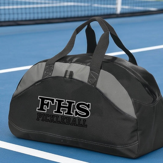 Fremont High School - Initials Design - Personalized UHSPA Black Team Duffel Bag – Pickleball & Weekend Travel Bag