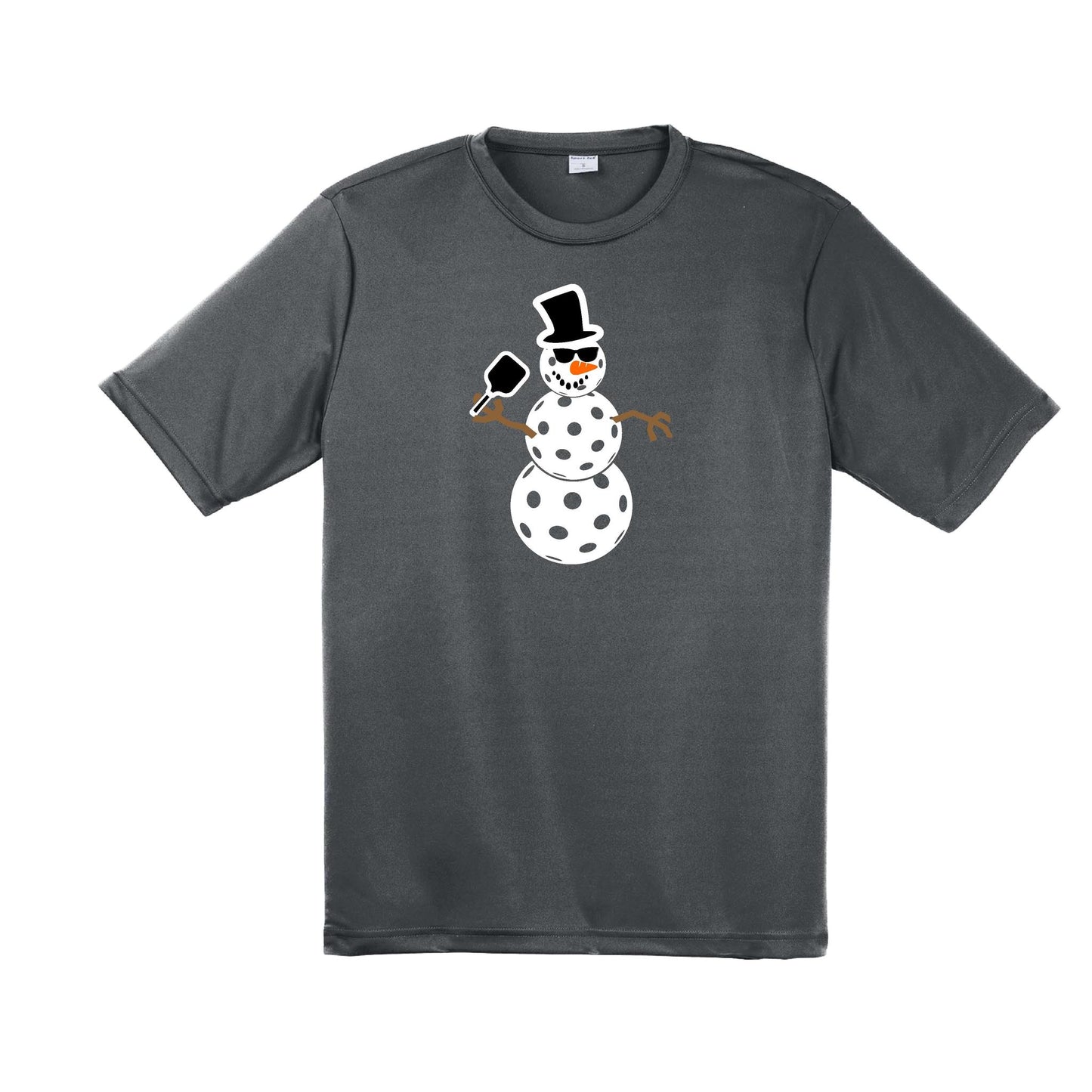 Frosty The Dinking Snowman | Men's Short Sleeve Athletic Performance T-Shirt | 100% Polyester