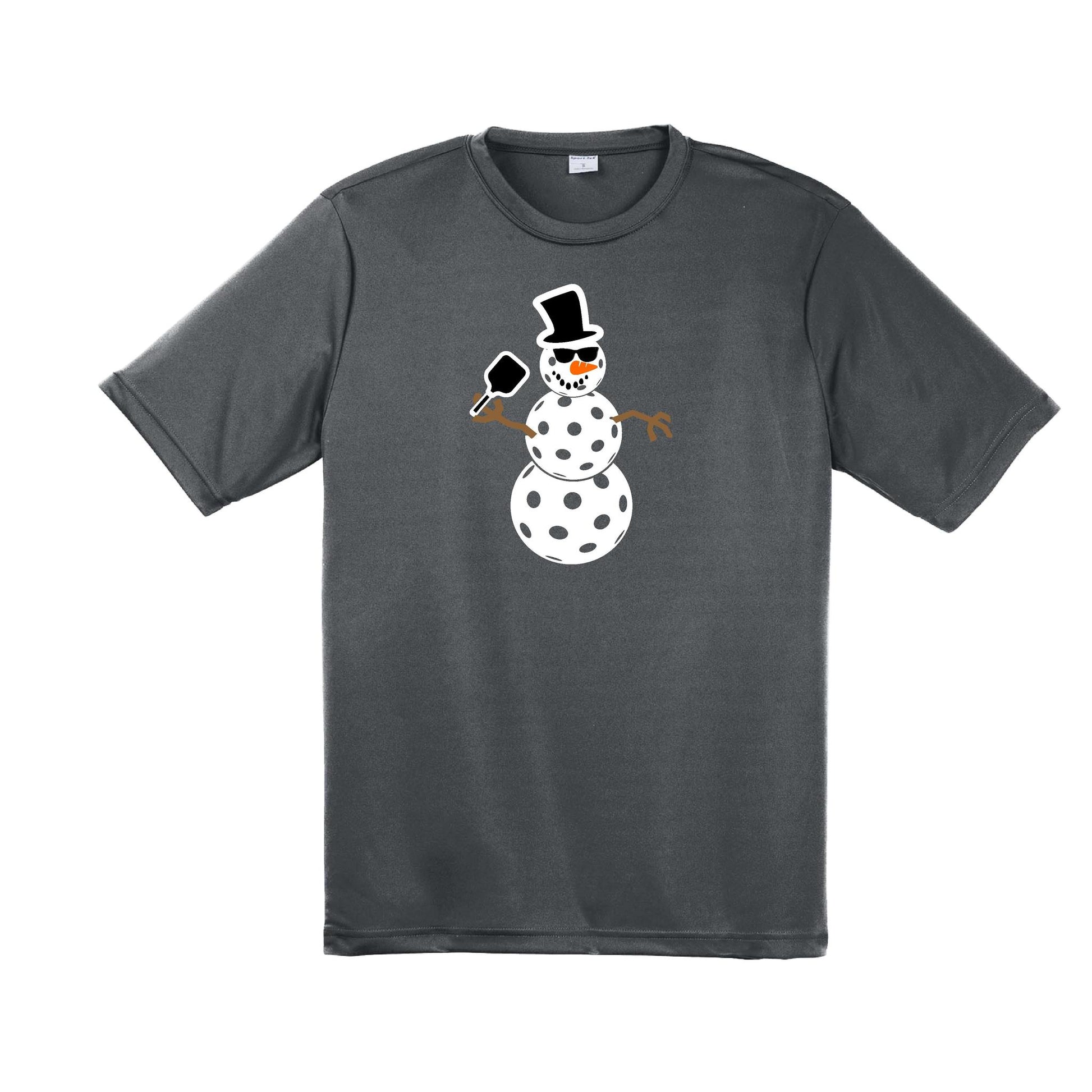 Frosty The Dinking Snowman | Men's Short Sleeve Athletic Performance T-Shirt | 100% Polyester