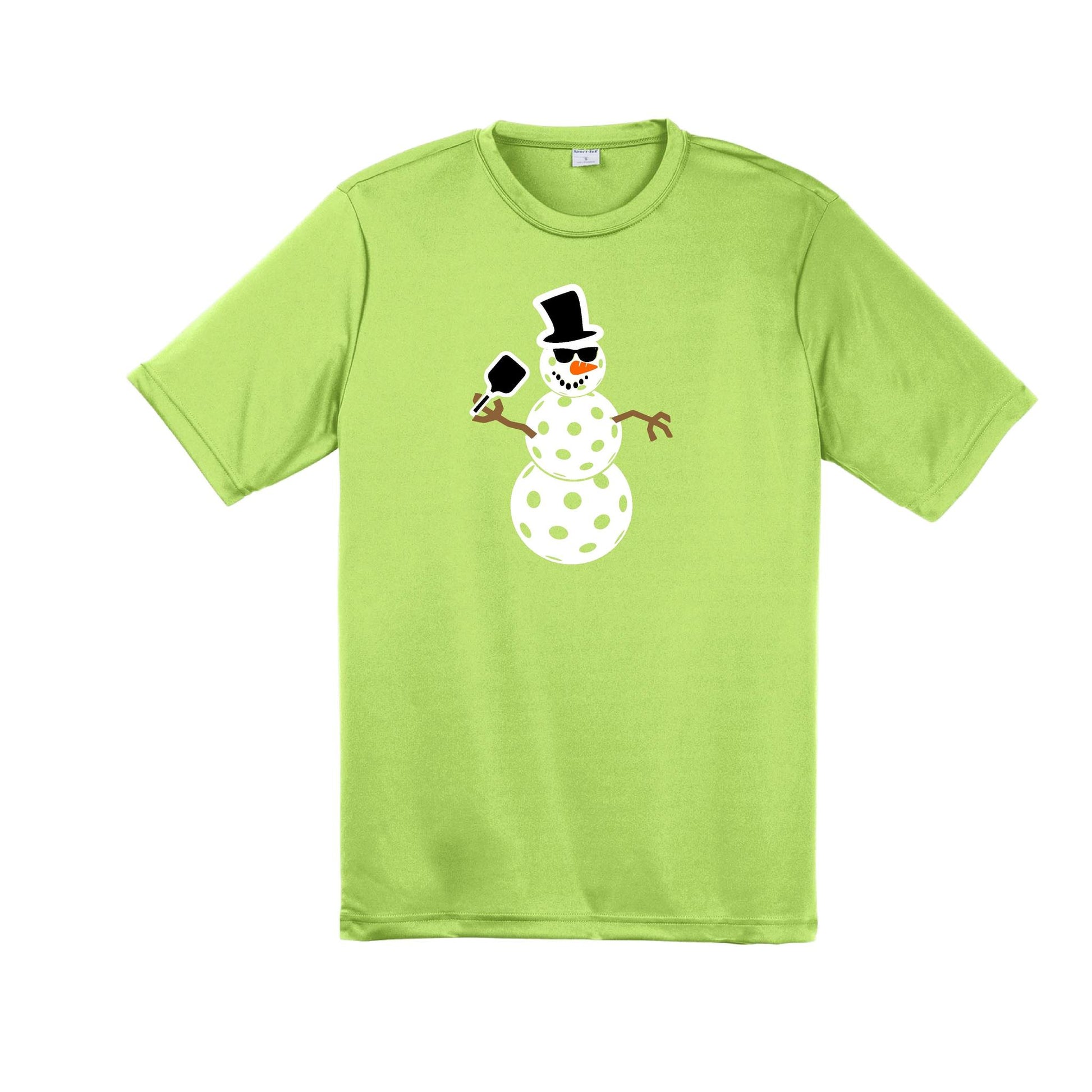 Frosty The Dinking Snowman | Men's Short Sleeve Athletic Performance T-Shirt | 100% Polyester
