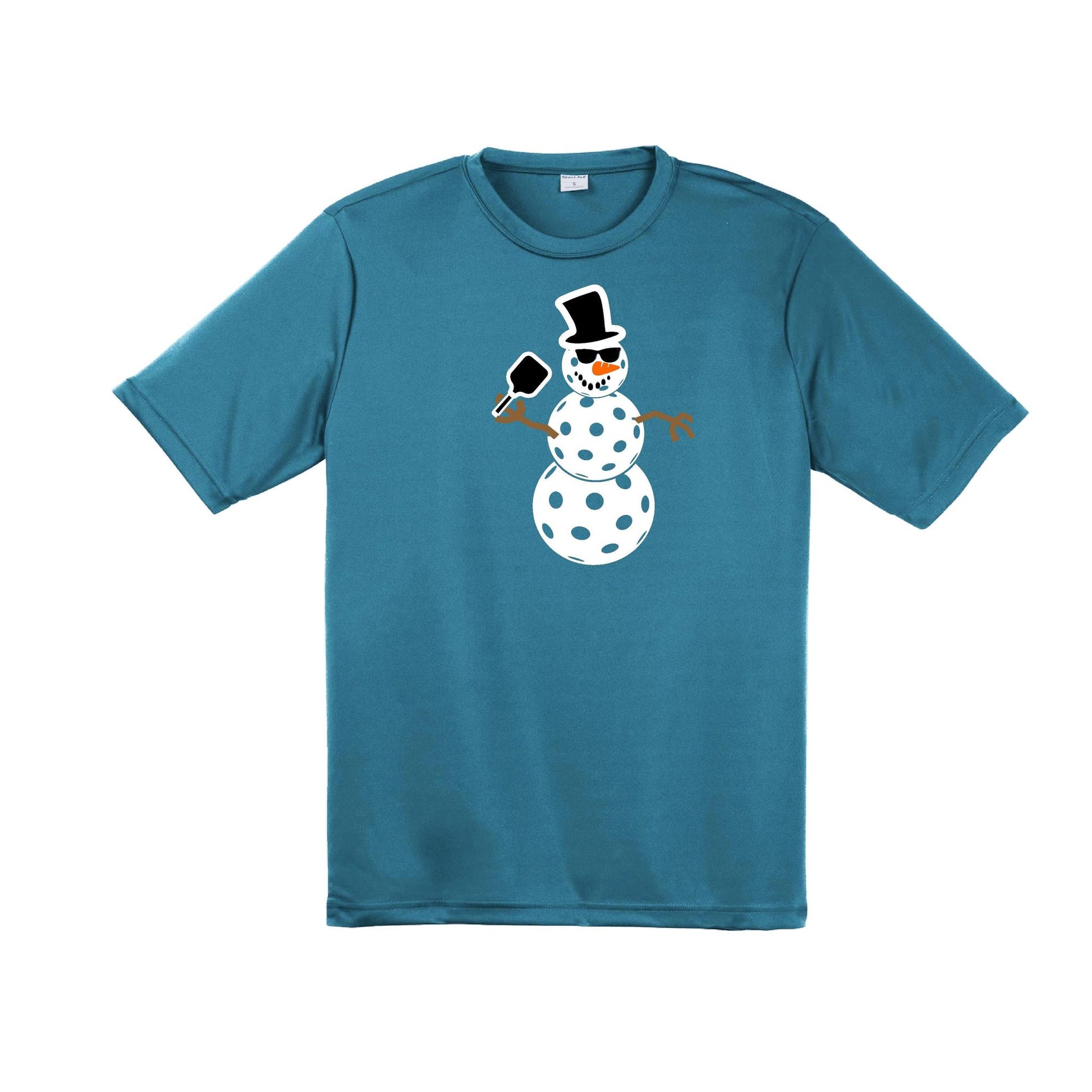 Frosty The Dinking Snowman | Men's Short Sleeve Athletic Performance T-Shirt | 100% Polyester