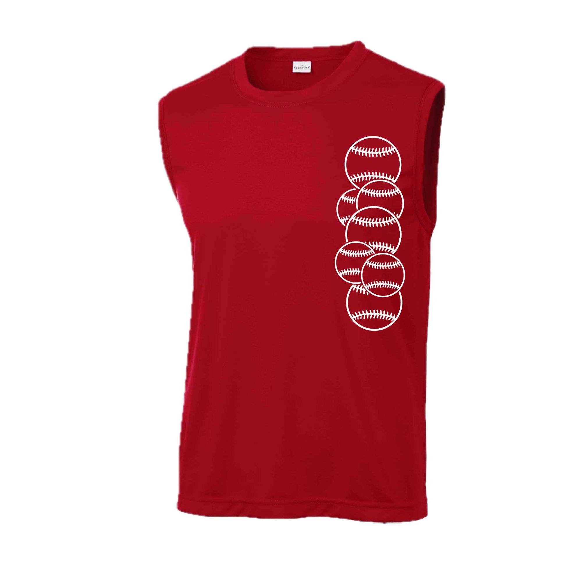 Full Count | Men's Sleeveless Athletic Baseball Performance T-Shirt | 100% Polyester