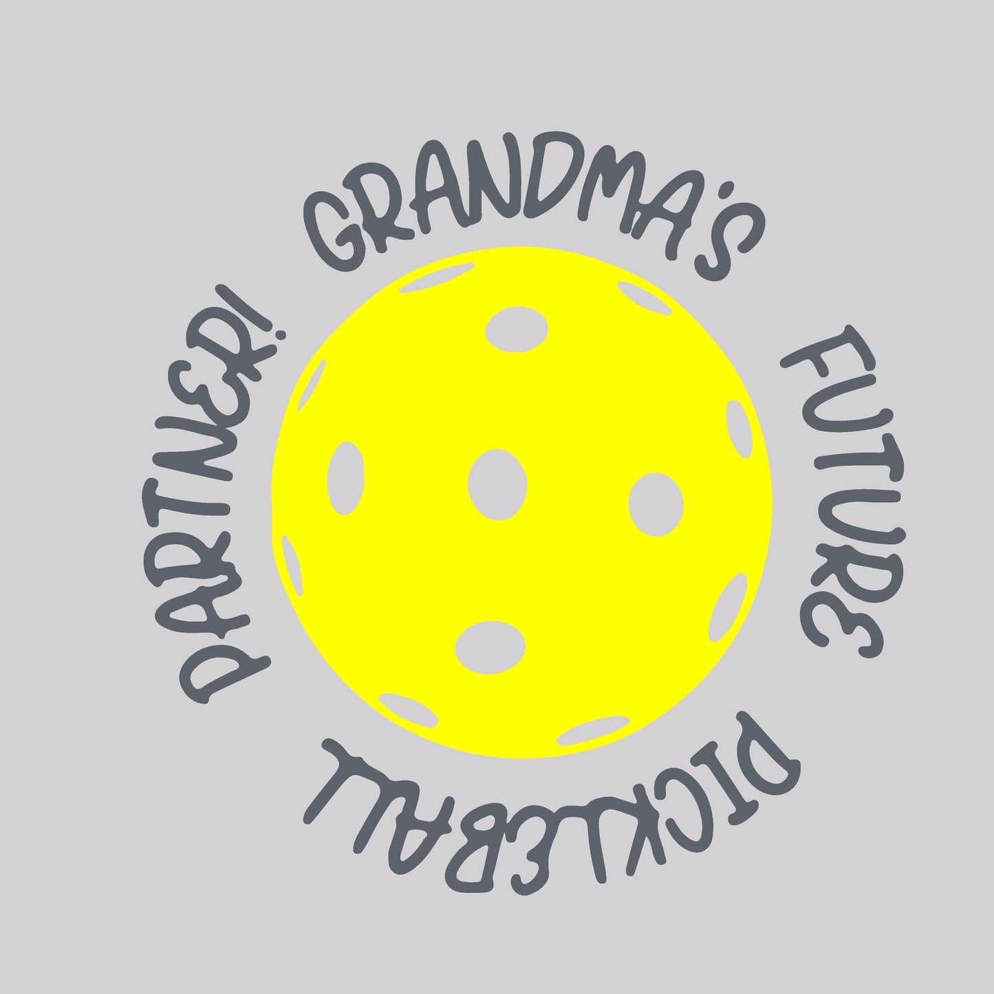 Future Grandma or Grandpa Pickleball Partner | Infant Long Sleeve One Piece Bodysuit | 100% Cotton
