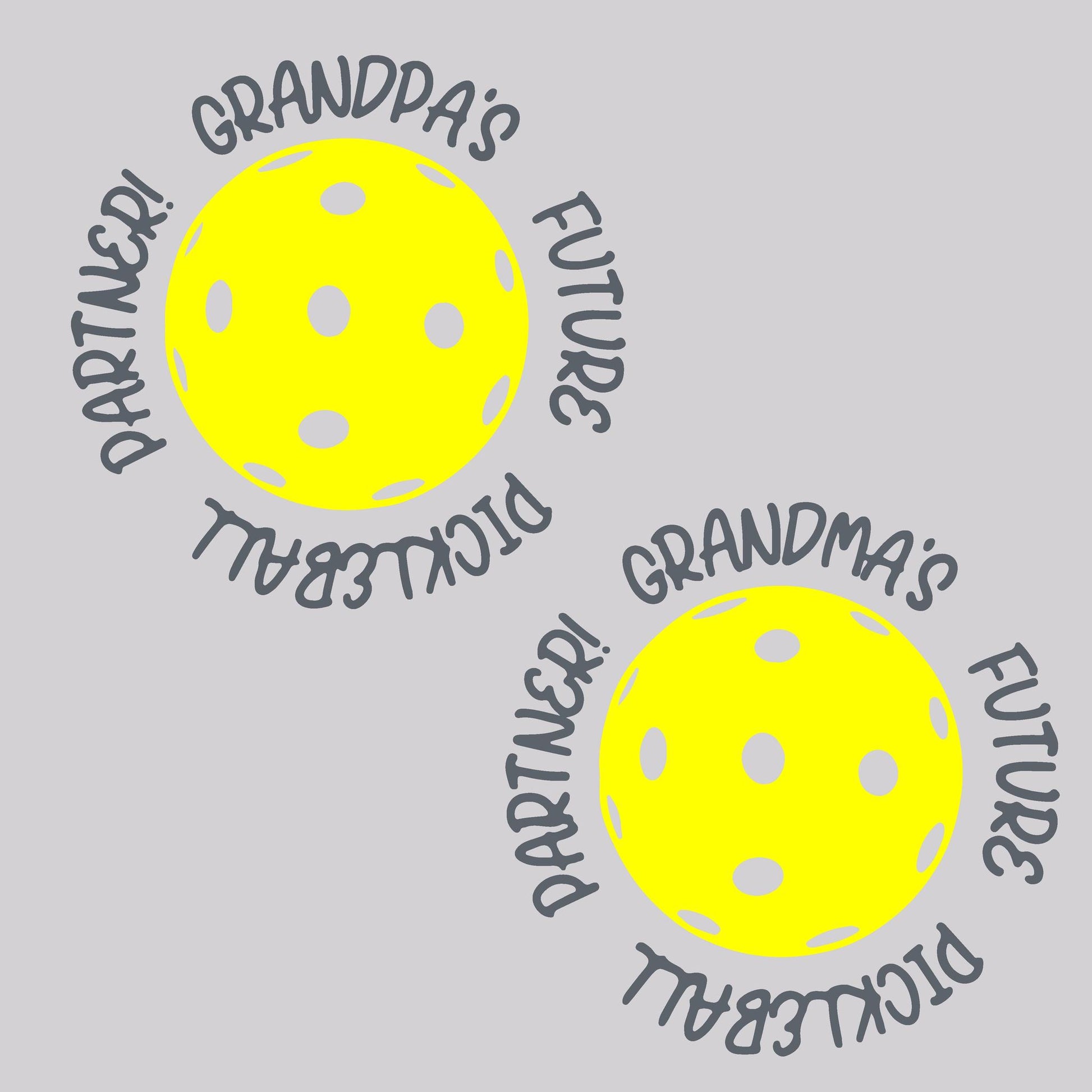 Future Grandma or Grandpa Pickleball Partner | Infant Long Sleeve One Piece Bodysuit | 100% Cotton