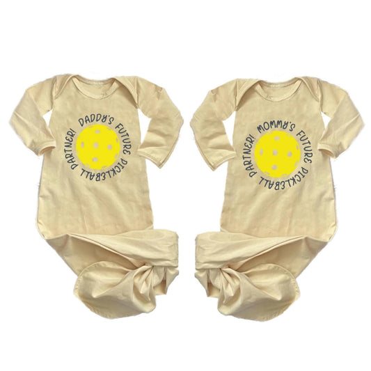 Future Mommy Or Daddy Pickleball Partner | Infant Knotted Sleeper