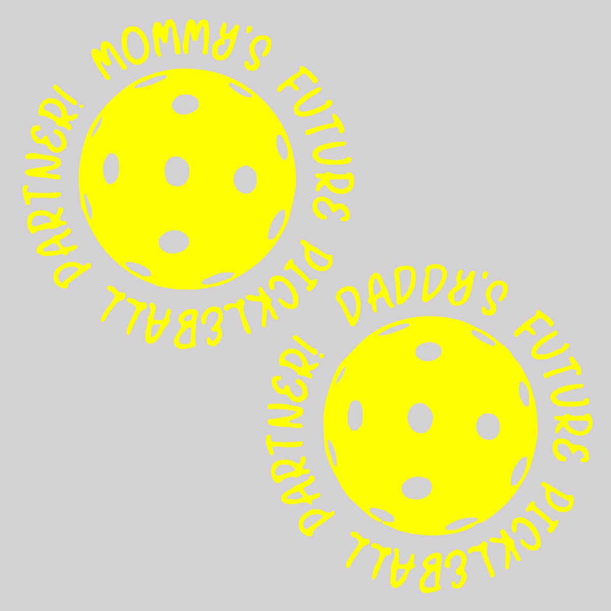 Future Mommy Or Daddy Pickleball Partner | Infant Long Sleeve One Piece Bodysuit | 100% Cotton