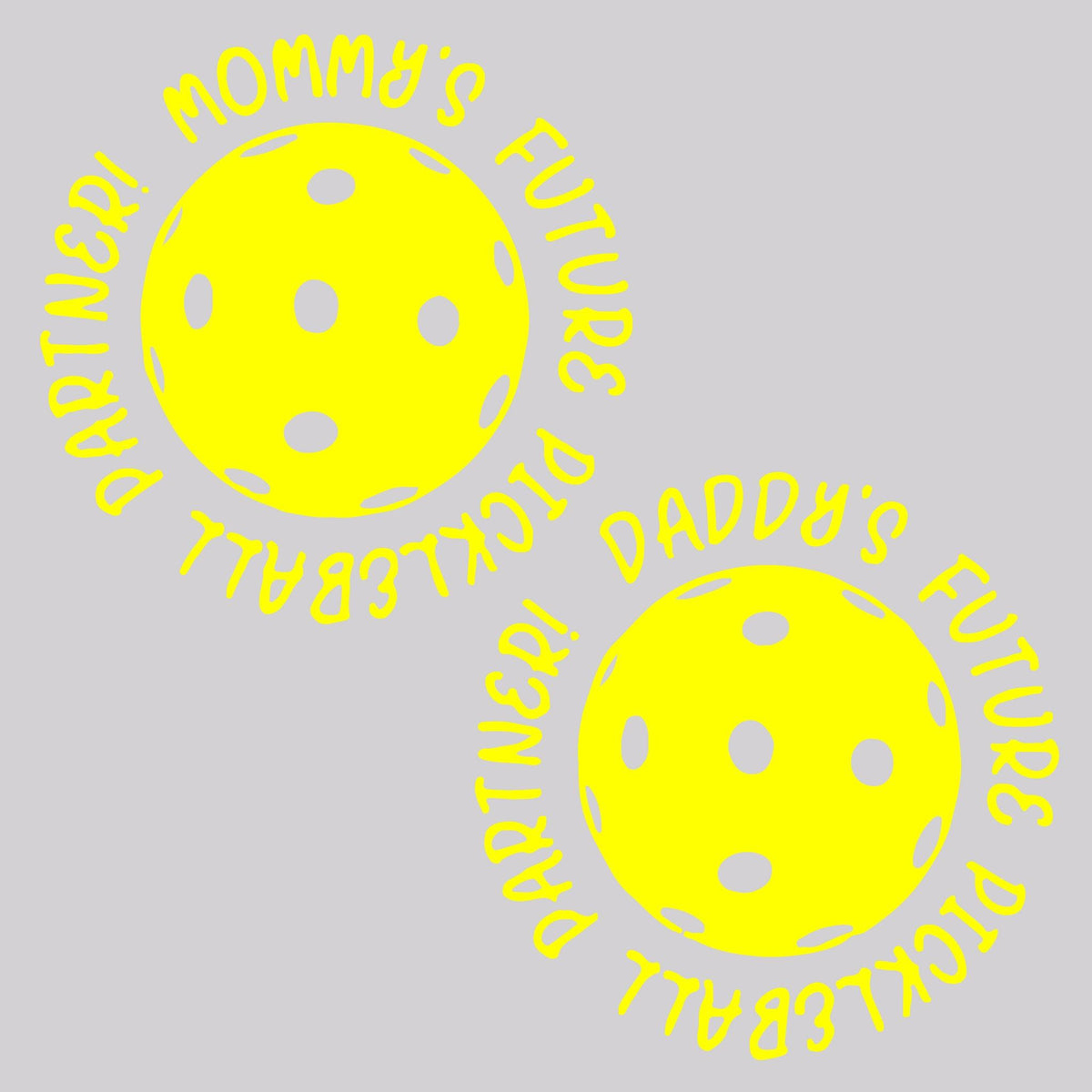 Future Mommy Or Daddy Pickleball Partner | Infant Long Sleeve One Piece Bodysuit | 100% Cotton