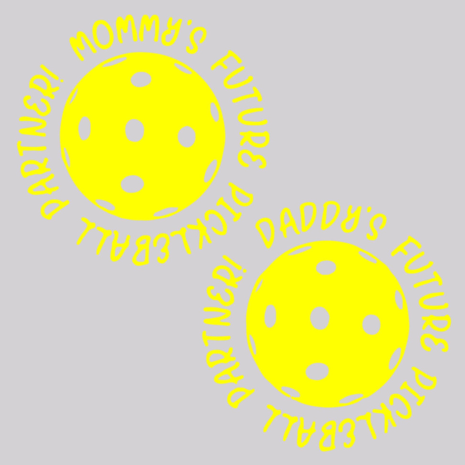 Future Mommy Or Daddy Pickleball Partner | Infant Long Sleeve Onesie | 100% Cotton