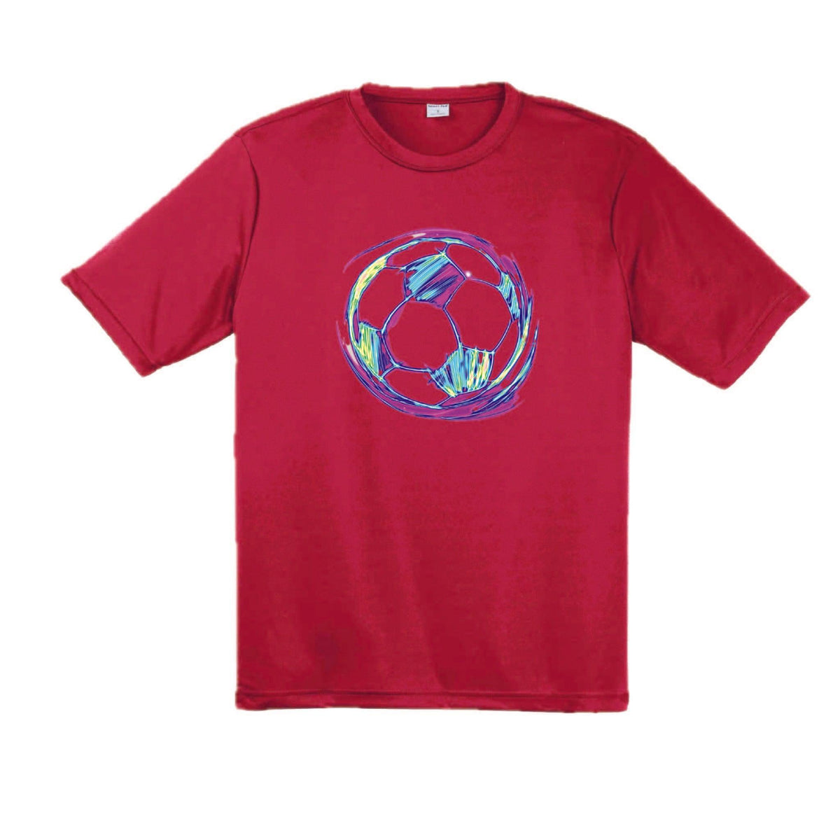 Galactic Soccer Ball | Men's Short Sleeve Soccer T-Shirt | 100% Polyester