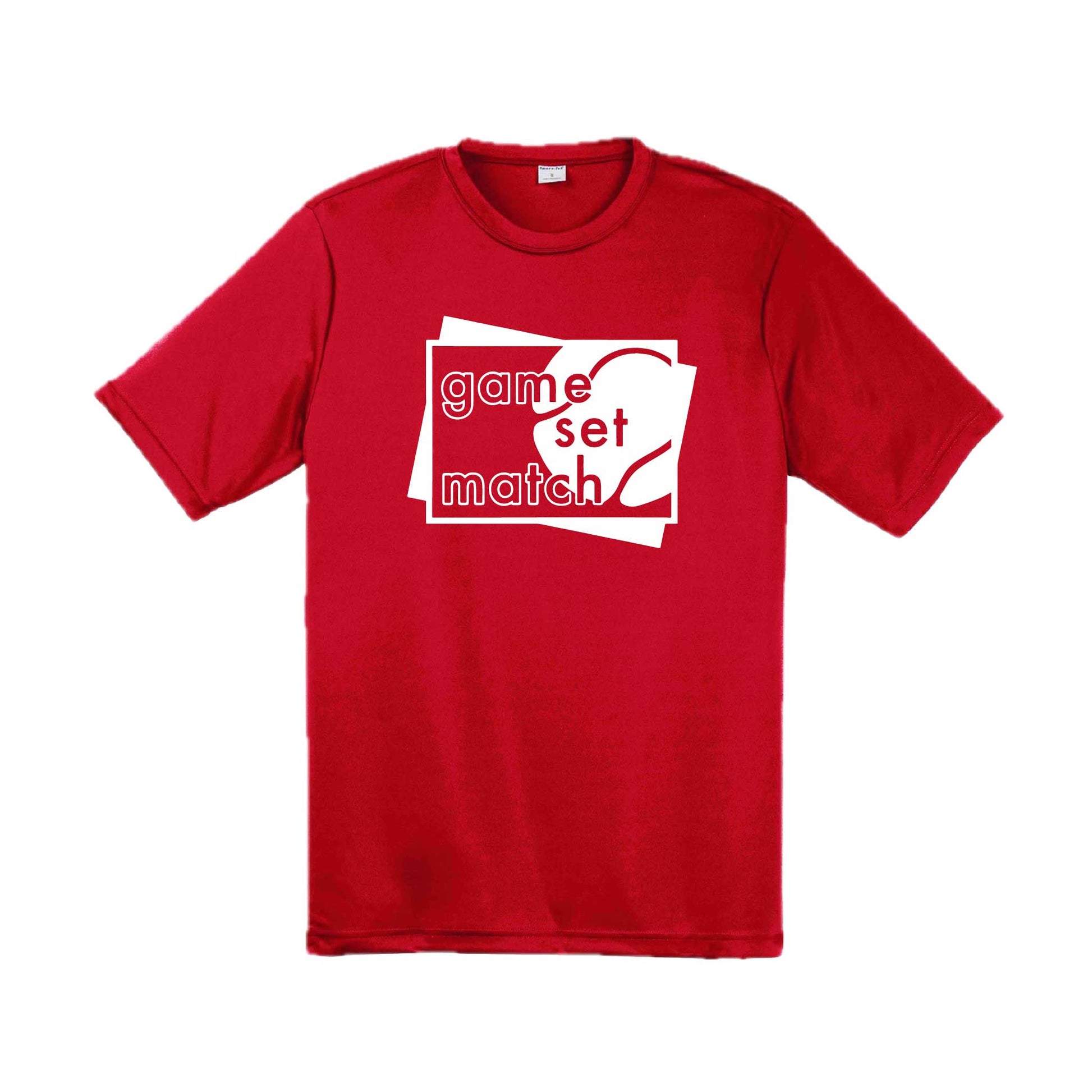 Game Set Match | Men's Short Sleeve Athletic Tennis Performance T-Shirt | 100% Polyester