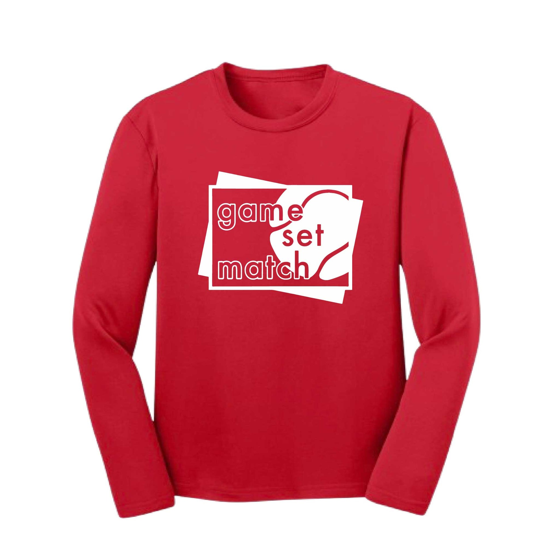 Game Set Match | Youth Long Sleeve Tennis Performance T-Shirts | 100% Polyester